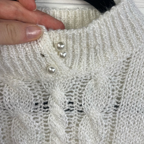 Sterling Harris Vintage White Pearl Pullover Knit Sweater Small Women’s EUC - Picture 9 of 11
